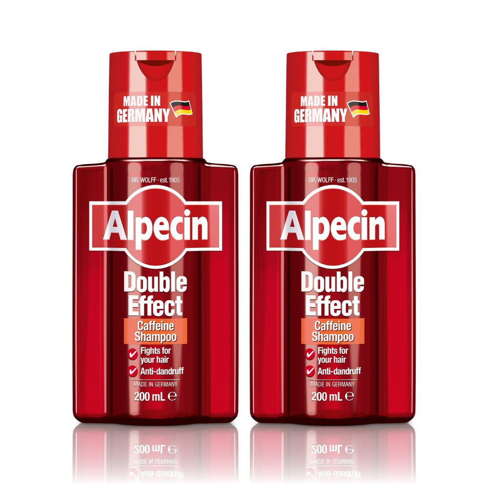 2x Alpecin Double Effect Caffeine Shampoo - Against Oily Dandruff, 200ml