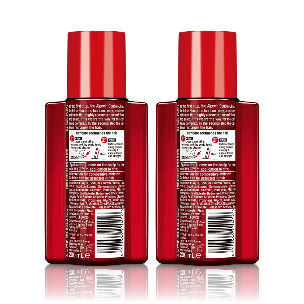 2x Alpecin Double Effect Caffeine Shampoo - Against Oily Dandruff, 200ml