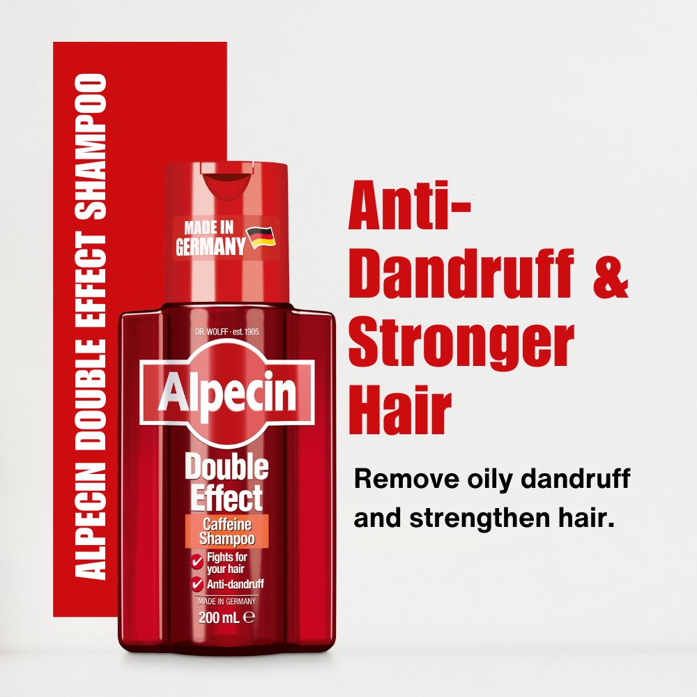 2x Alpecin Double Effect Caffeine Shampoo - Against Oily Dandruff, 200ml