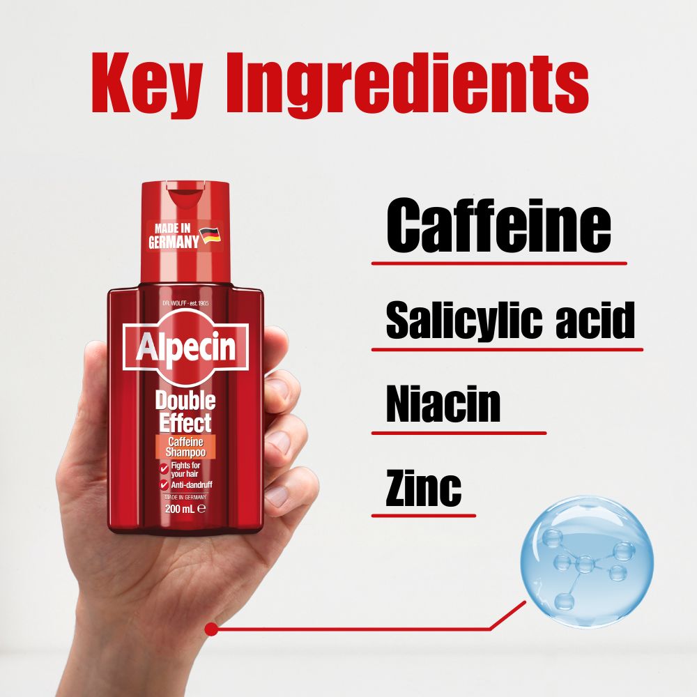 2x Alpecin Double Effect Caffeine Shampoo - Against Oily Dandruff, 200ml