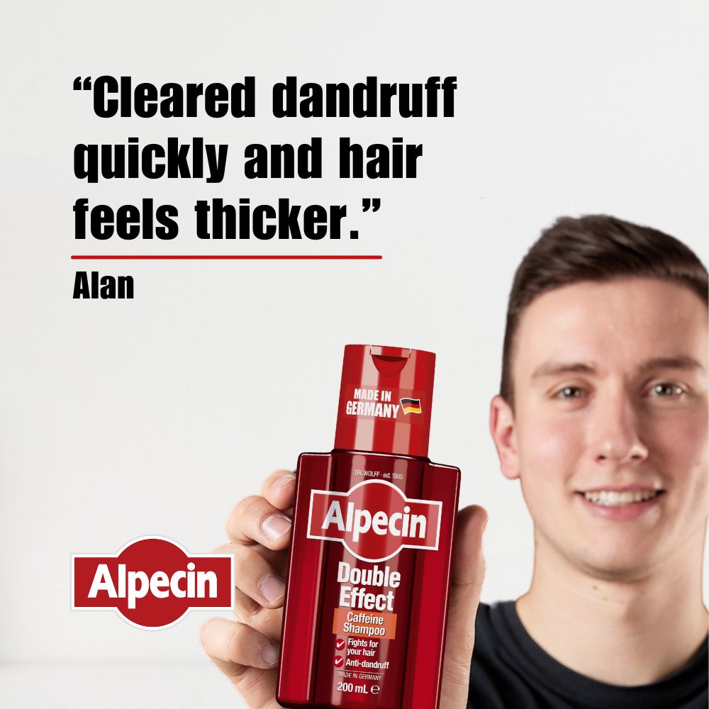 2x Alpecin Double Effect Caffeine Shampoo - Against Oily Dandruff, 200ml