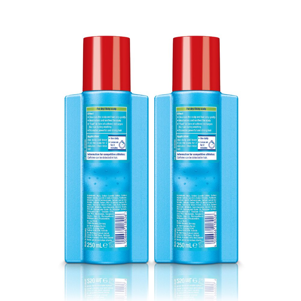 2x Alpecin Hybrid Caffeine Shampoo - for Dry and Itchy Scalp, 250ml