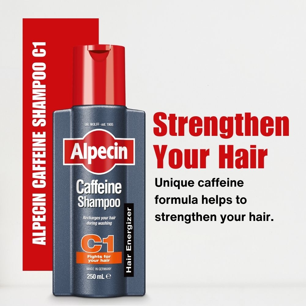 Starter Pack - Alpecin Caffeine Shampoo C1 250ml + Caffeine Liquid 200ml - strengthens hair on days with and without washing