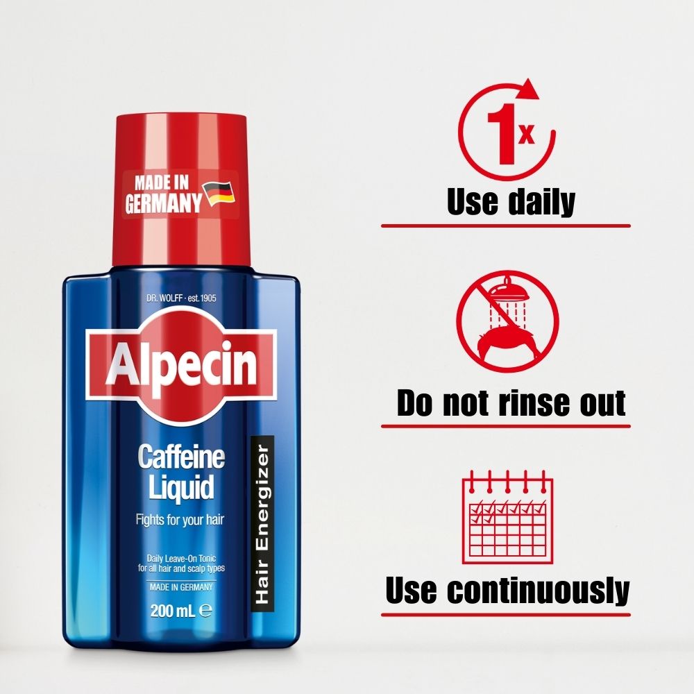 Starter Pack - Alpecin Caffeine Shampoo C1 250ml + Caffeine Liquid 200ml - strengthens hair on days with and without washing