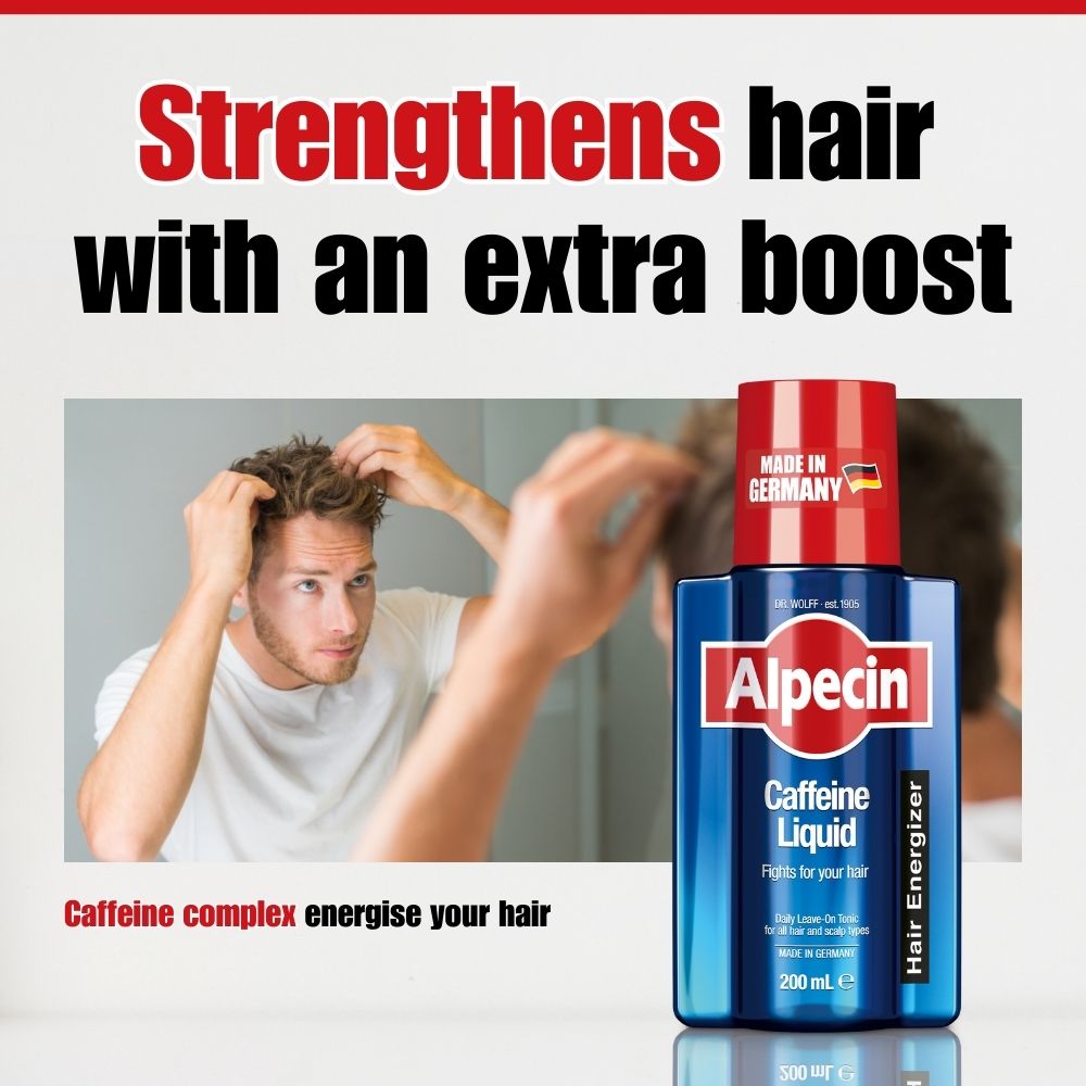 Starter Pack - Alpecin Caffeine Shampoo C1 250ml + Caffeine Liquid 200ml - strengthens hair on days with and without washing