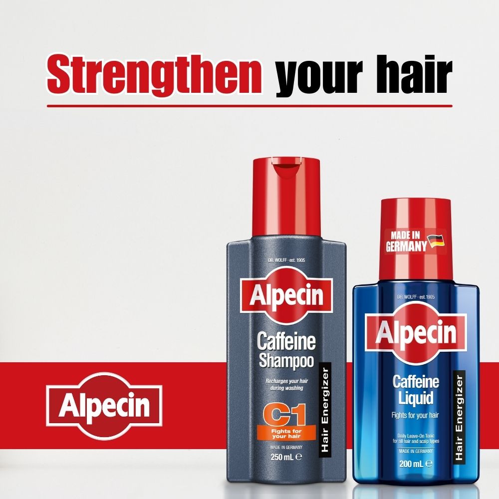 Alpecin Caffeine Liquid - Strengthens Hair with extra Boost, 200ml