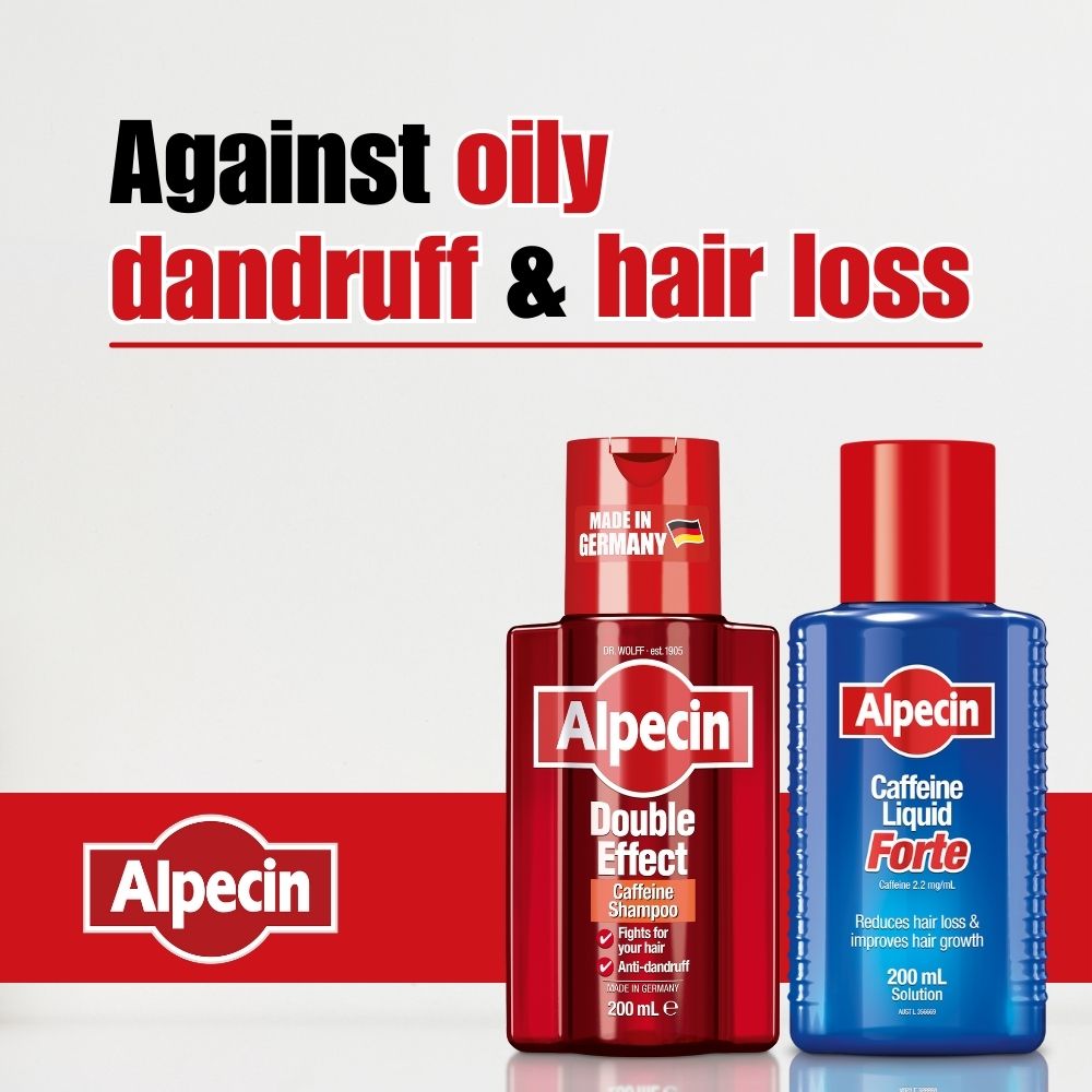 Alpecin Double Effect Caffeine Shampoo - Against Oily Dandruff, 200ml