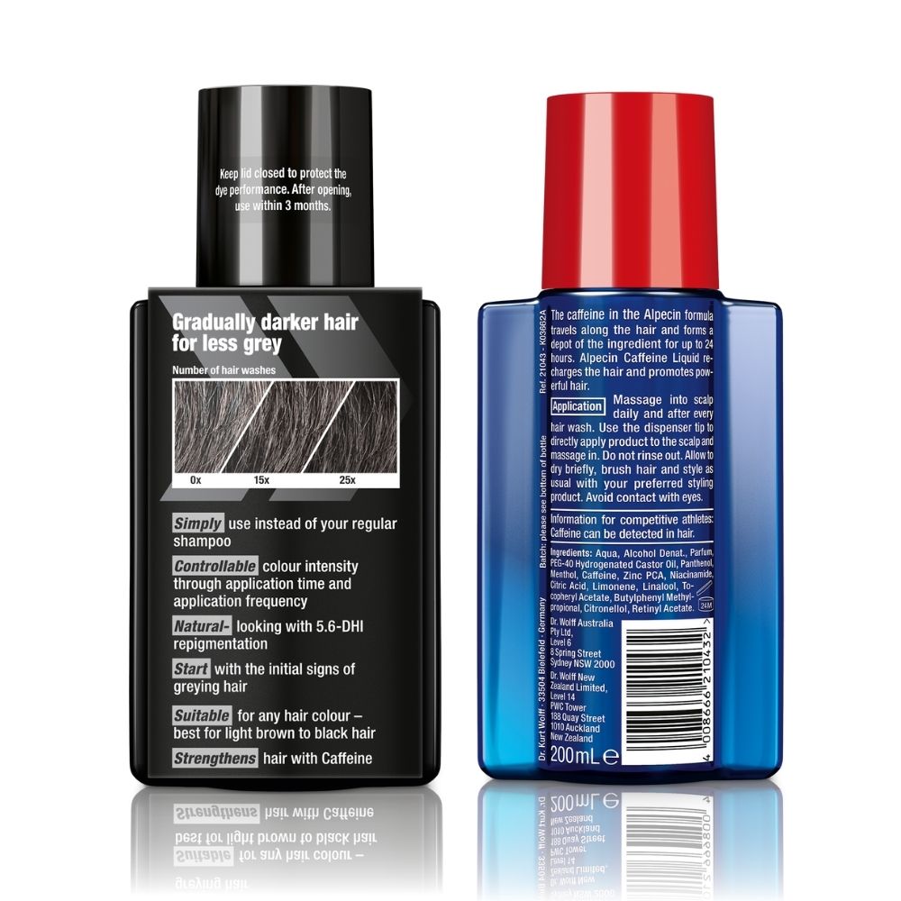 Alpecin Starter Pack - Grey Attack Caffeine & Colour Shampoo + Caffeine Liquid 200ml