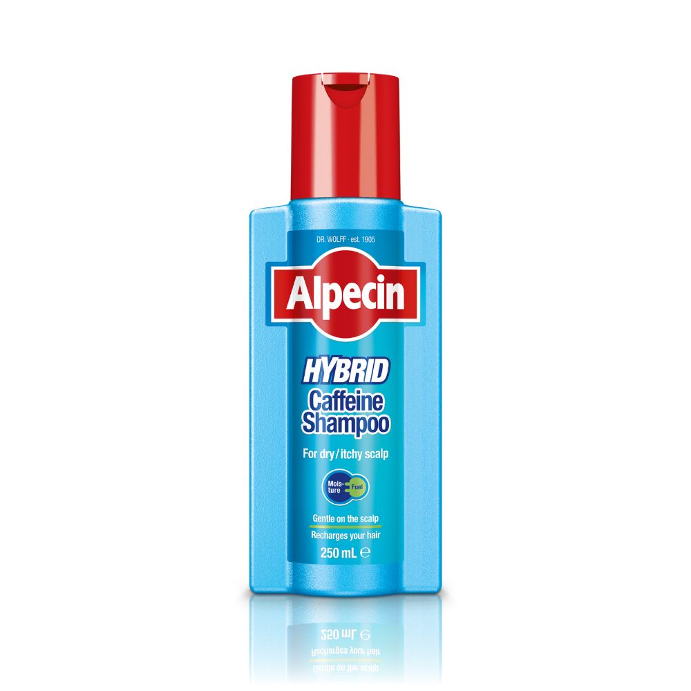 Alpecin Hybrid Caffeine Shampoo - for Dry and Itchy Scalp, 250ml + FREE Drink Bottle worth $15