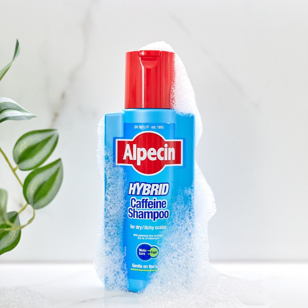 Alpecin Hybrid Caffeine Shampoo - for Dry and Itchy Scalp, 250ml + FREE Drink Bottle worth $15