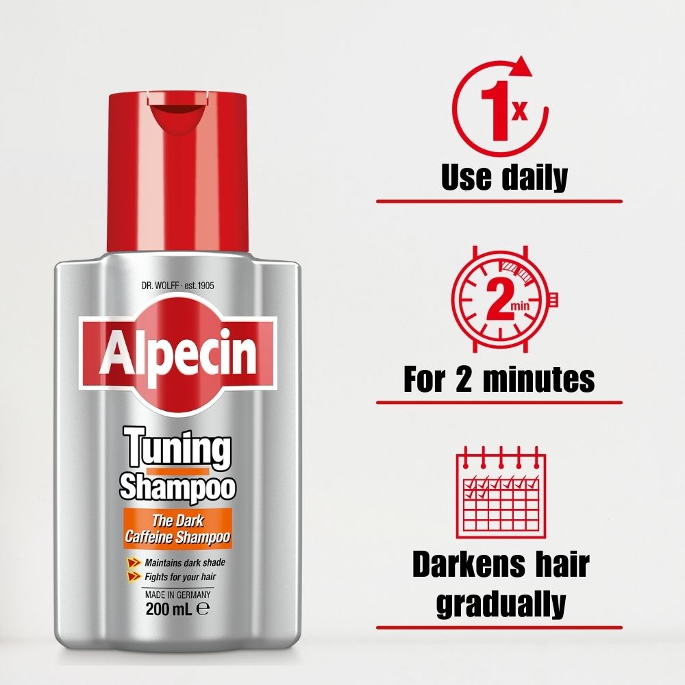 Alpecin Tuning Shampoo - Maintain Dark Hair, 200ml