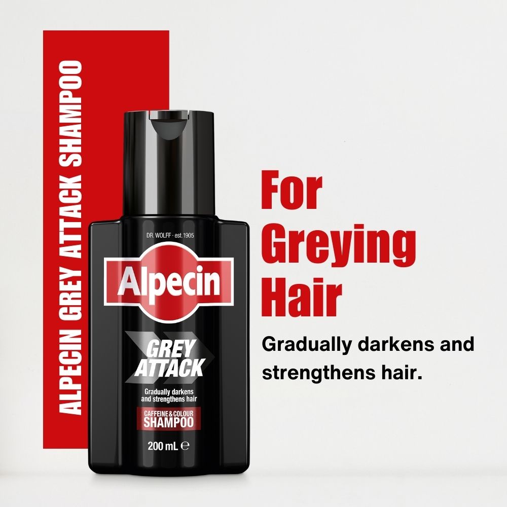 Alpecin Complete Grey Coverage Bundle - Alpecin Grey Attack Caffeine & Colour Shampoo and Alpecin Tuning Shampoo