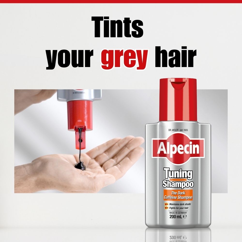 Alpecin Complete Grey Coverage Bundle - Alpecin Grey Attack Caffeine & Colour Shampoo and Alpecin Tuning Shampoo