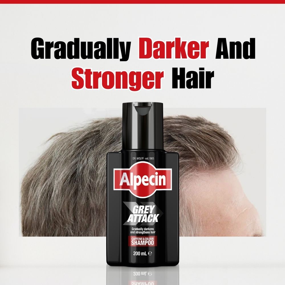 Alpecin Complete Grey Coverage Bundle - Alpecin Grey Attack Caffeine & Colour Shampoo and Alpecin Tuning Shampoo