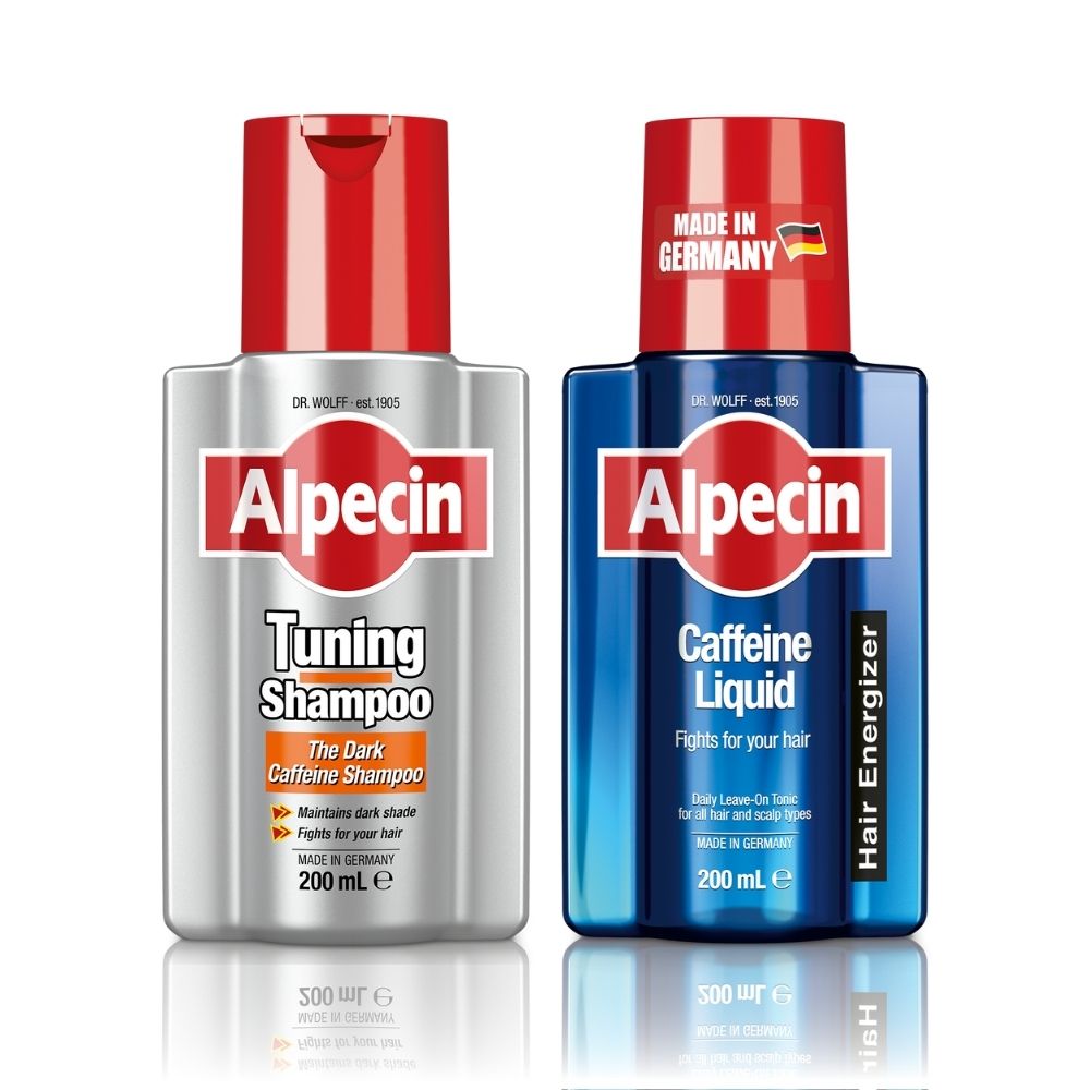 Starter Pack – Alpecin Tuning Shampoo for Grey Hair + Caffeine Liquid