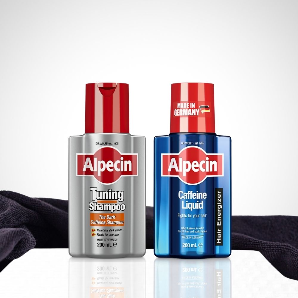 Starter Pack – Alpecin Tuning Shampoo for Grey Hair + Caffeine Liquid