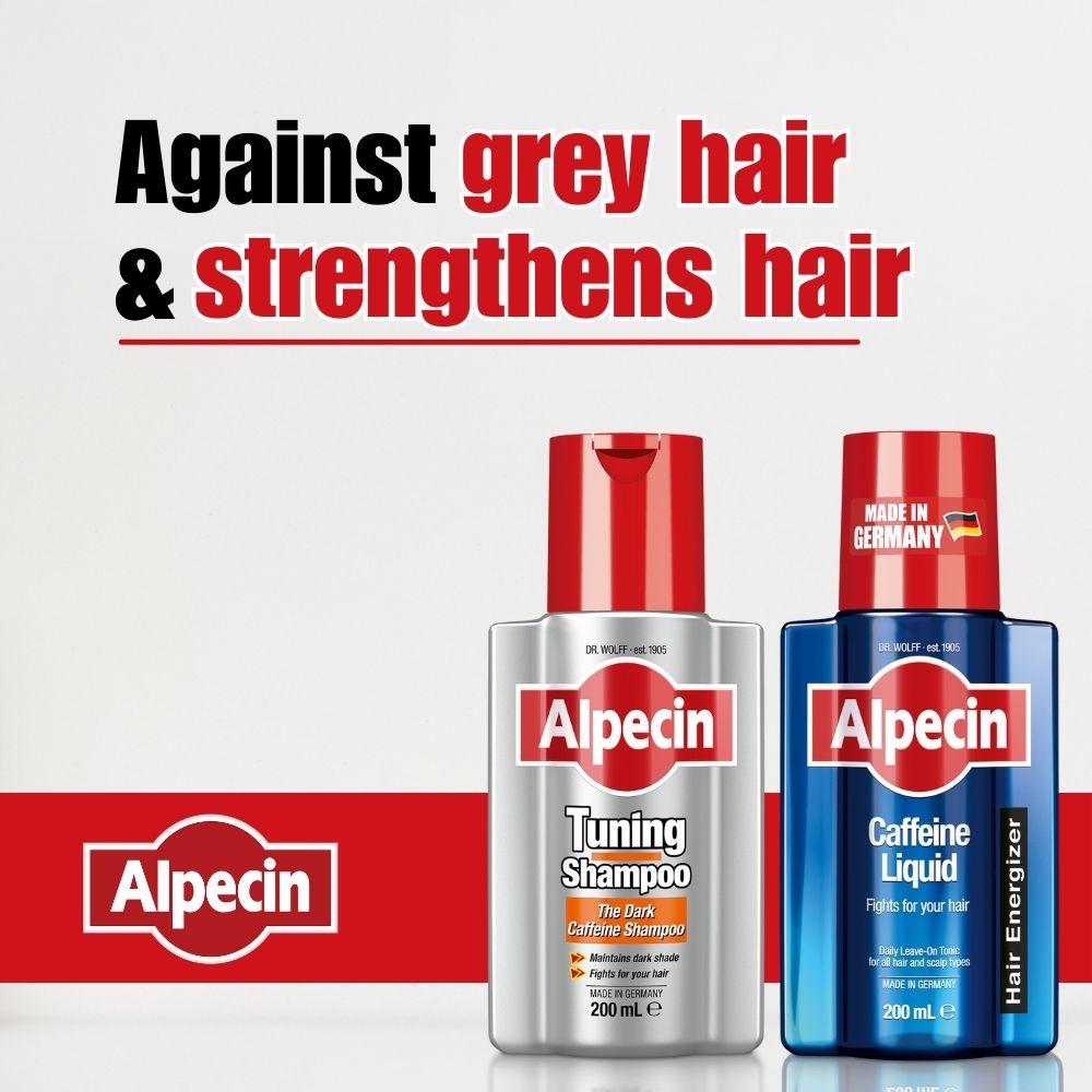 Starter Pack – Alpecin Tuning Shampoo for Grey Hair + Caffeine Liquid