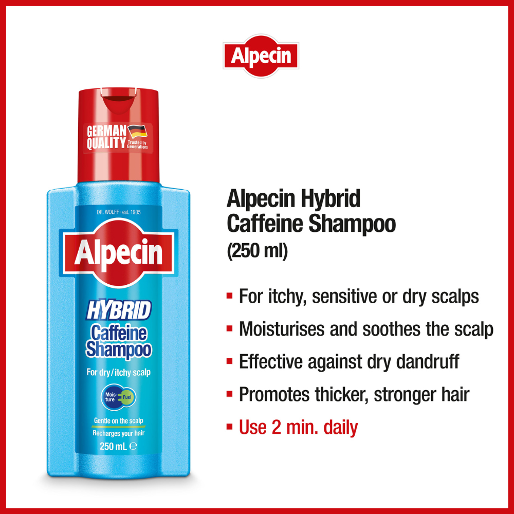 Buy 2x Alpecin Caffeine Shampoo for Dry and Itchy Scalp, 250ml by Alpecin online - Alpecin AU